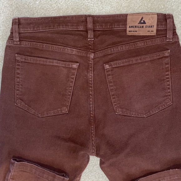 American Giant Mahogany Men’s Roughneck Slim Leg Stretch Canvas Jeans
34 x 30 - Picture 8 of 14